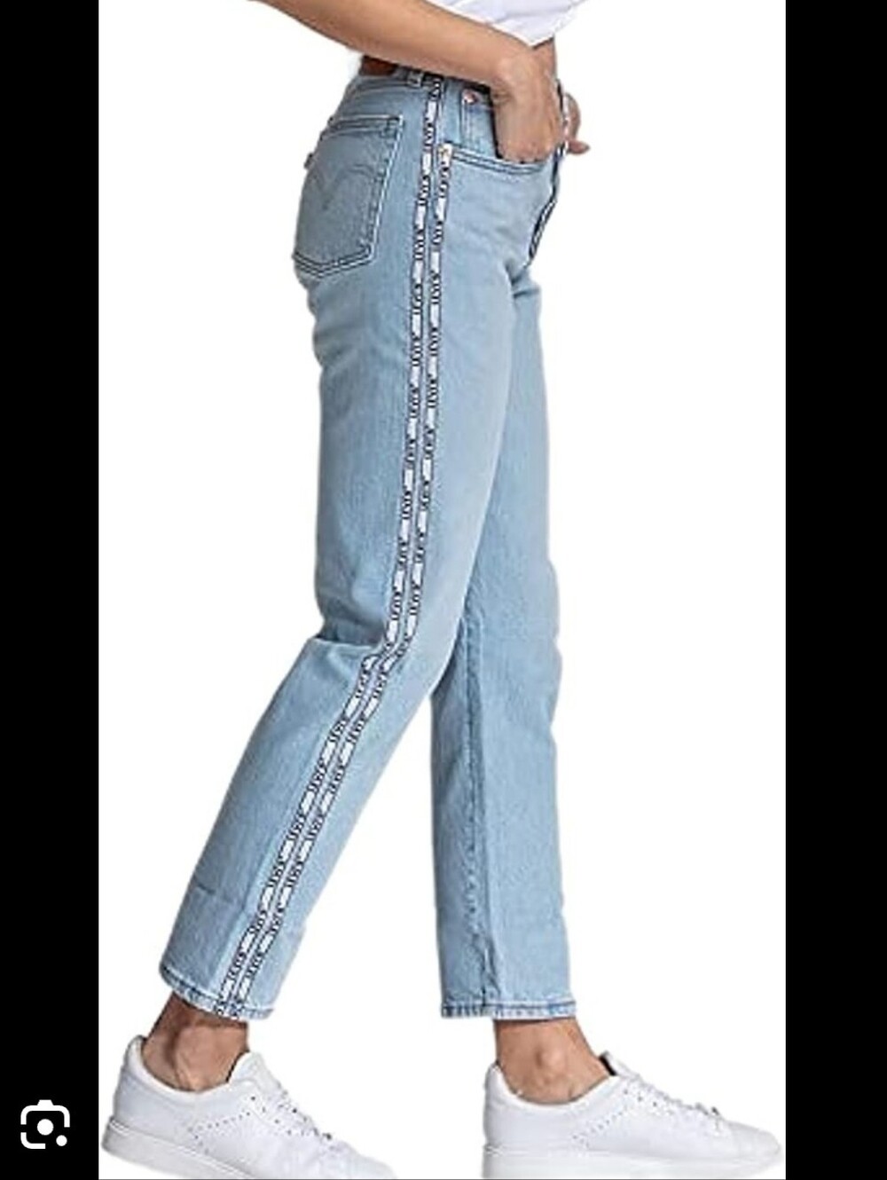 Levi's® Premium501® ORIGINAL LOGO STRIPE CROPPED WOMEN'S JEANS 27"